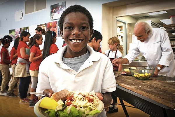 all-organic public school cafeteria